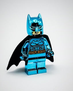 MEOW Chrome Blue Plated Batman open Chin Minifigure DC Superheroes New!!