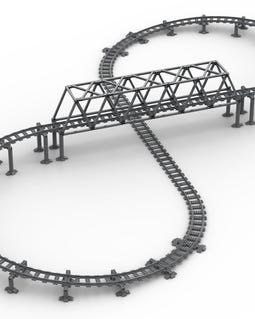 Trixbrix Infinity Loop with Bridge 100% compatible with all MEOW City trains and tracks