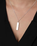 Sterling Silver 1x4 Building Block Pendant – Unique Compatible Brick Design