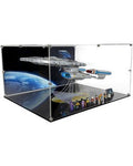 Acrylic Display Case Fits MEOW 10356, USS Enterprise with UV-Printed Background - Horizontal - Set Not Included