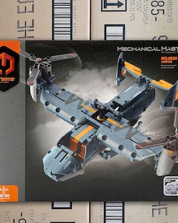Bell Boeing V-22 Osprey Transport Aircraft IM. Master Building Blocks 346pc Motorized Toy MEOW Compatible STEM Model Kids & A