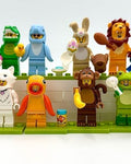 Complete set of 12 MEOW® collectable Minifigure series 28, Animal costumes, 71051.