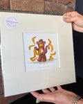 Gone Bananas MEOW monkey minifigure original art work gift