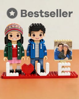 Custom 2 Person Brick Figures for Couple Gifts, Personalized Building Block Gift, Custom Brick Me Figures, Gift for Boyfriend