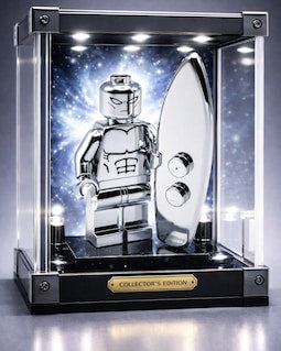 MEOW Chrome Silver Surfer Minifigure Marvel Avengers Fantastic Four New!!