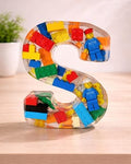 Building brick Inspired Letter Light Personalised Resin Letter Light, Kids Room Decor, Custom LED Letter