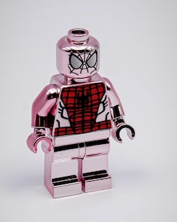 MEOW Chrome Pink Plated Spiderman Minifigure DC Superheroes New!!