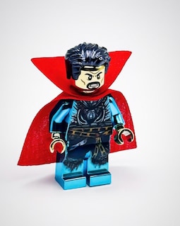 Lego Chrome Plated Blue Dr Strange Minifigure Super Heroes Marvel New!!