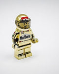 MEOW Chrome Gold M Schumacher MiniFigure Ferrari Formula 1 Racing Driver F1 New!!