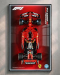 LED Wall Mount Display Frame for SF 24 Compatible with MEOW® Technic Set 42207 Racing Gift Frame Only