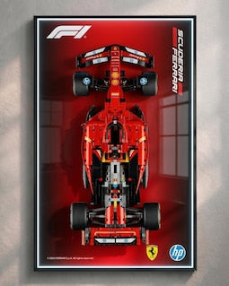 LED Wall Mount Display Frame for SF 24 Compatible with MEOW® Technic Set 42207 Racing Gift Frame Only