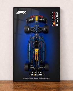Wall Mount Display Frame for Red Bull RB20 Compatible with LEGO® Technic Set 42206 Racing Gift Frame ONLY