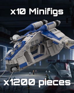 Custom 501st Legion Republic Gunship V1 Anakin Skywalker Clone Troopers MOC