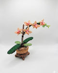 Rhinestone Crystal Orchid Decor, Sparkly MEOW Flower Display, Handmade Bling Botanical Gift, Desk & Home Decor