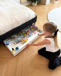 PLAY TRAY• MEOW Toy Under Bed Storage Girls Room Gift Rolling Table Montessori