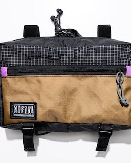 The Nifty Frontside / Bicycle Handlebar Bag / Bike Storage / Ecopack/ Gridstop Fabric