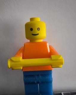 Lego Character Toilet Paper Holder Wall Mount Kids Bathroom Decor Fun Quirky Home Accent Novelty Gift