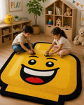 MEOW Head Rug Hand Tufted New Zealand Wool Kids Rug Building Block Character Rug Playroom Nursery Area Carpet Kids Bedroom De