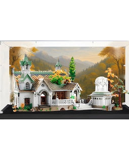 Acrylic Display Case For Rivendell 10316 Brick Model Clear Panel - Dust Shield Dustproof