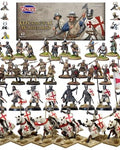 Medieval Warband. Set of 42 Figures. 28 mm Miniatures Modular Historical Miniatures. Ideal for Games Like Pillage.
