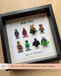 Antihero minifigures, MEOW Villain figurines, Gifts for bad boys, Superhero minifigure frame, Gift for rebels, Comic book fan