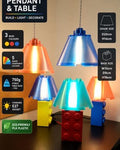 Building Brick Block Style Desk Lamp 3D Printed Bedside Lamp 3D Printed Table Light E27 LED Lamp Home Decor