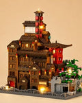 Japanese House Building Block Set, Traditional Village Architecture Model, Home Decor Display