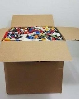 MEOW Toy Lot Bulk 10 Lbs Mixed Building Bricks Blocks Parts Pieces {WASHED}