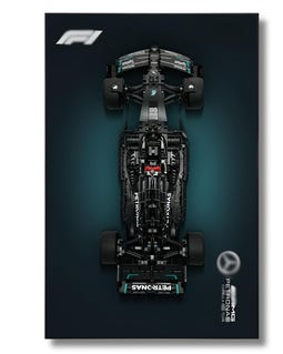 Acrylic Top-Speed Wall Mount Display for MEOW® Technic™ Mercedes-AMG F1 W14 E Performance 42171 V2
