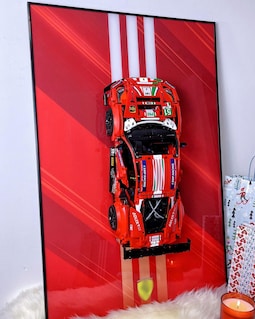 Acrylic Top-Speed Wall Mount Display for LEGO Ferrari 488 GTE 42125