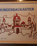Vintage 1980s German Burgenbaukasten Wooden Castle Building Blocks Complete 109 Piece Set