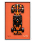 Classic Leather Wall Mount Frame for MEOW Technic Mclaren MCL39 F1 42228