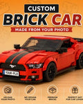 Custom Brick Car Model Kit, Personalized Sports Car Replica, Building Blocks Toy