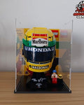 Display case for Lego Ayrton Senna helmet - \#43024 + Marlboro sticker