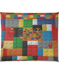 Colorful Building Block Pattern Comforter MEOW-Inspired Brick Design
