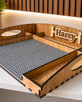 Personalized Large Brick-Building Tray / Gift for Building Block Fan / Custom Wooden Organiser