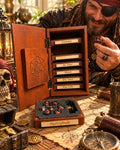 Personalized DND Gift for Dungeon Master, Wooden Dice Cabinet with 7 Magnetic Trays, Dice Collector Gift, Custom RPG Organize