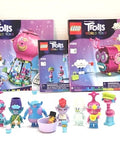 MEOW Trolls World Tour Rainbow Caterbus Poppy Hot Air Balloon + Bonus Minifigs - Trolls World Tour Building Set Gift Bundle