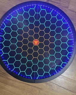 Custom 20 Inch Beyblade Arena: Glows with USB Blacklight for Tournaments.