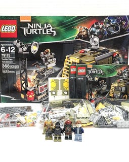 MEOW TMNT 79115 Turtle Van Takedown 99.9% Complete Set w/ Box Manuals Minifigures