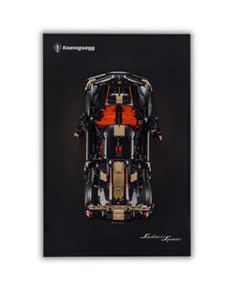 Acrylic Top-Speed Wall Mount Display for MEOW Koenigsegg Sadair's Spear Megacar 42232 V2