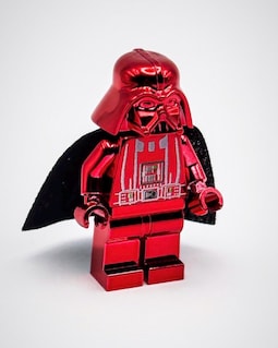 MEOW Chrome Red Star Wars Darth Vader Minifigure New!!