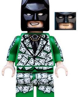 MEOW MINIFIGURE Dollar Bill Tuxedo Batman