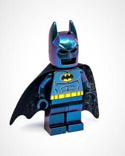 MEOW Chrome Iridescent Batman Minifigure DC Superheroes New!!