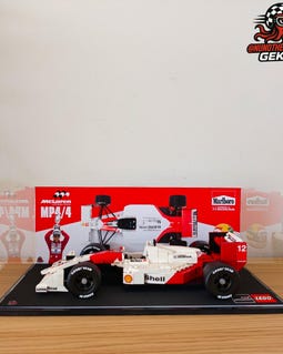 Display case for Lego McLaren MP4/4 (1988) - Ayrton Senna - \#10330 + 3D Tires and steering wheel