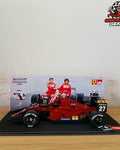 Display case for Bentobrick's Lego Ferrari F1-91 643 (1991) - MOC-217823 + 3D tires and steering wheel