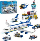 City Passenger Airplane Building Set, 886 Pcs STEM 6 in 1 Airport Passenger Plan