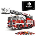 City Ladder Fire Truck Building Blocks Set (711 pcs) Toy Station Firetruck Br...