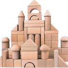 Migargle Wooden Building Blocks Set for Kids - Stacker Standard, Natural