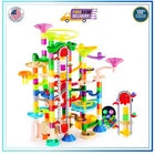 236Pcs Glowing Marble Run Set with Motorized Elevator STEM Building Blocks Toy